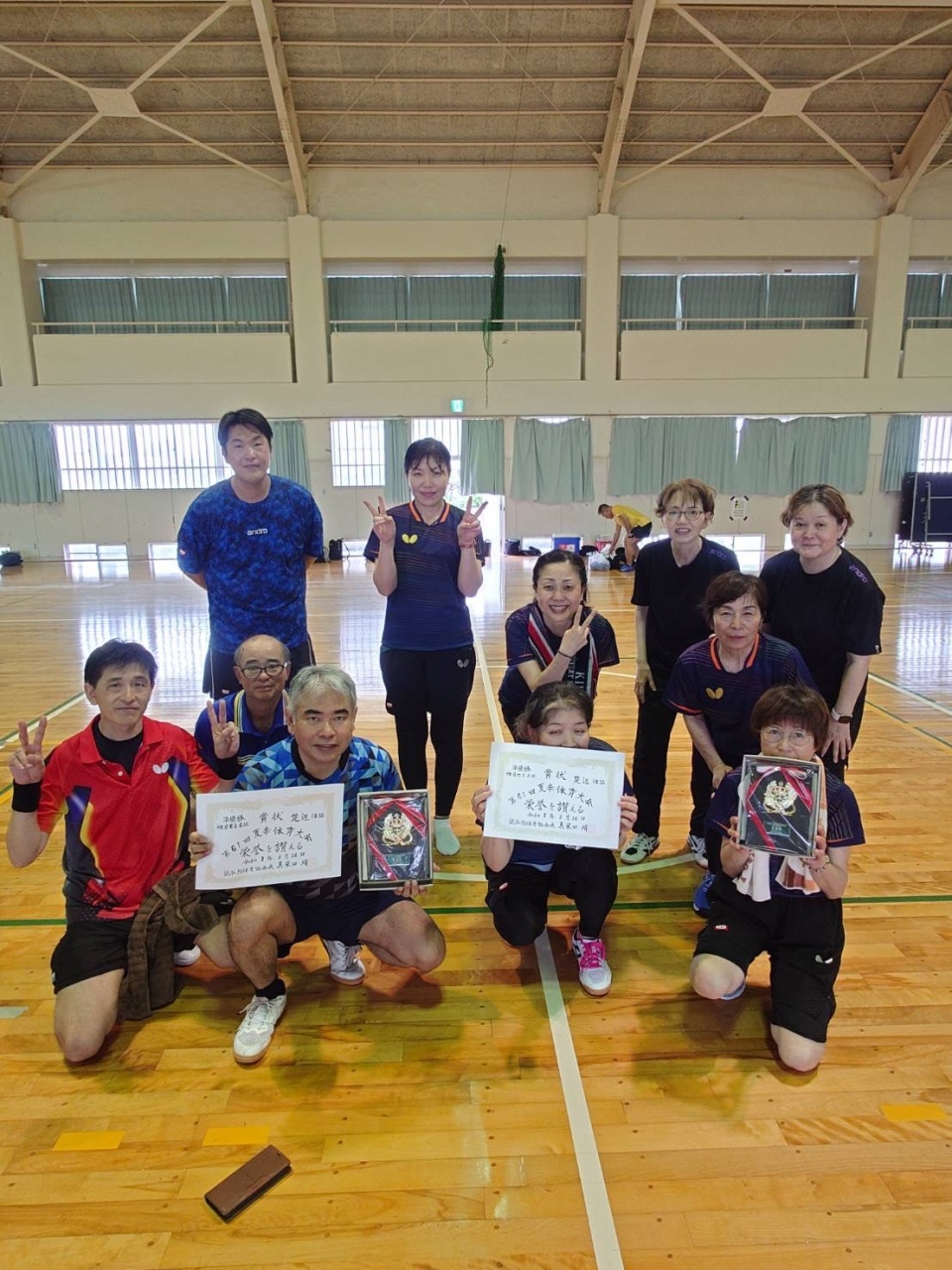 男子準優勝、楚辺体協　女子準優勝、楚辺体協